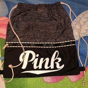Pink drawstring Backpack